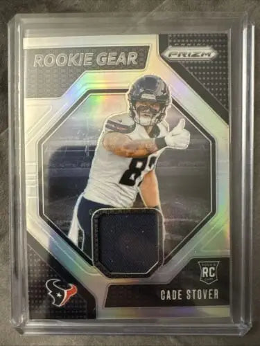 Cade Stover Rookie gear football card from Cade Stover Rookie 2 Card Lot - Texans