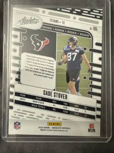 Cade Stover Rookie football card from Cade Stover Rookie 2 Card Lot - Texans