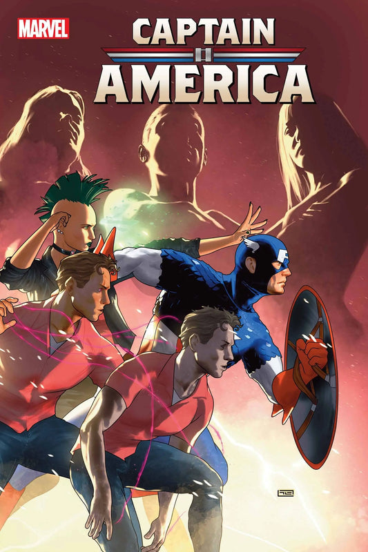 Comic book cover of Captain America #13 featuring dynamic action pose and dramatic lighting