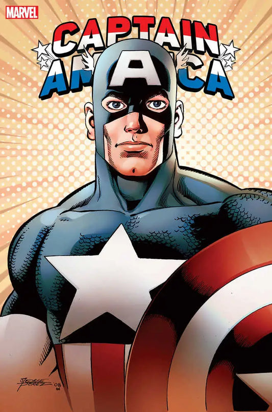 Comic book cover of Captain America #750 featuring a superhero in blue and red costume