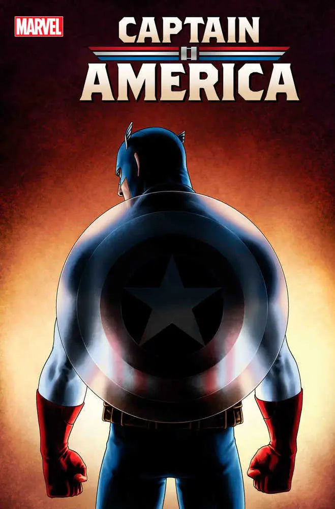 Silhouetted Captain America with shield reflecting light, perfect for trading cards