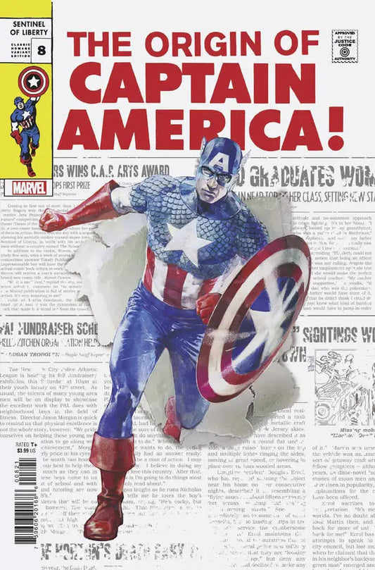 Captain America Sentinel of Liberty #8 Classic Homage Variant comic cover with shield