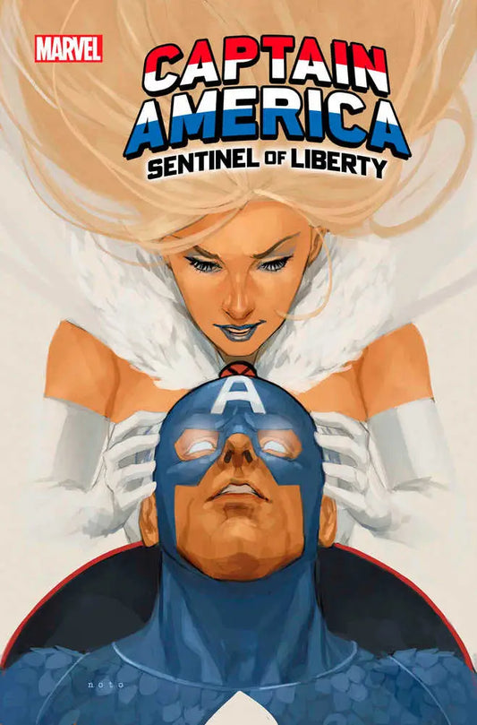 Captain America Sentinel of Liberty #8 Noto Variant with helmet and flowing white hair