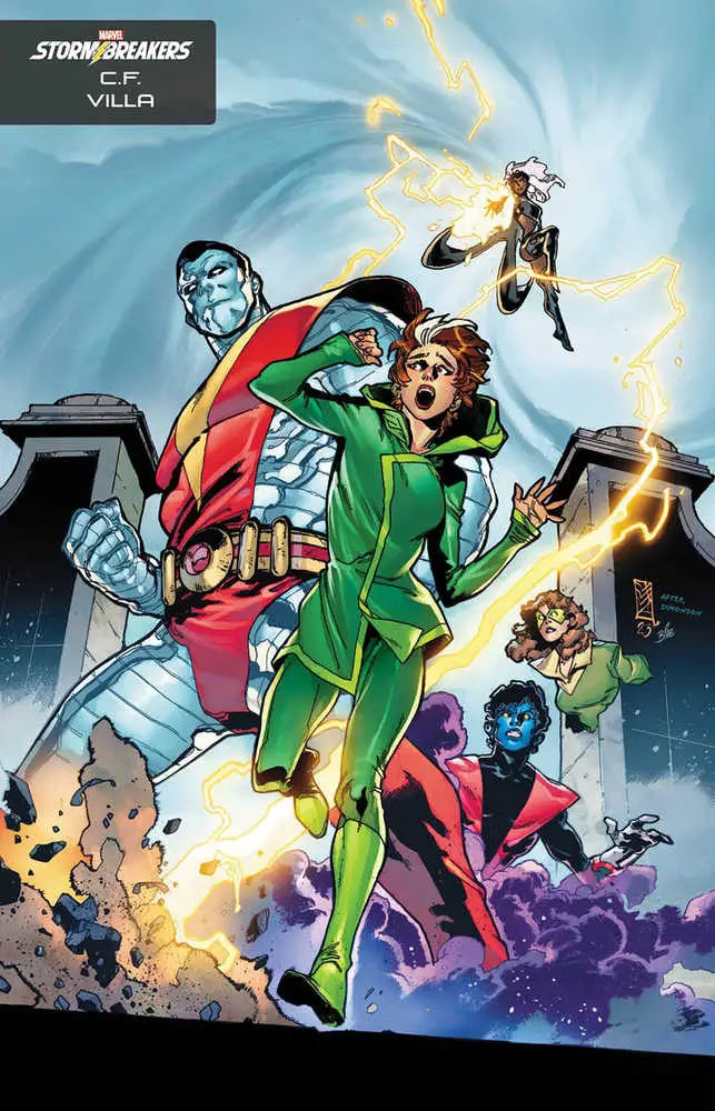 Comic book cover of Captain Marvel Dark Tempest showcasing Earth’s Mightiest heroes in action