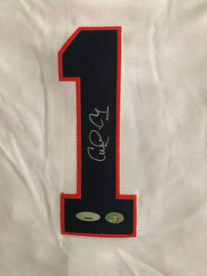 Autographed Houston Astros Jersey featuring Carlos Correa, number 1 with signature