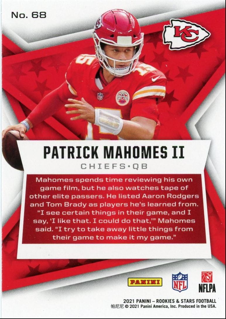 2021 Panini Rookies & Stars Patrick Mahomes II Kansas City Chiefs #68