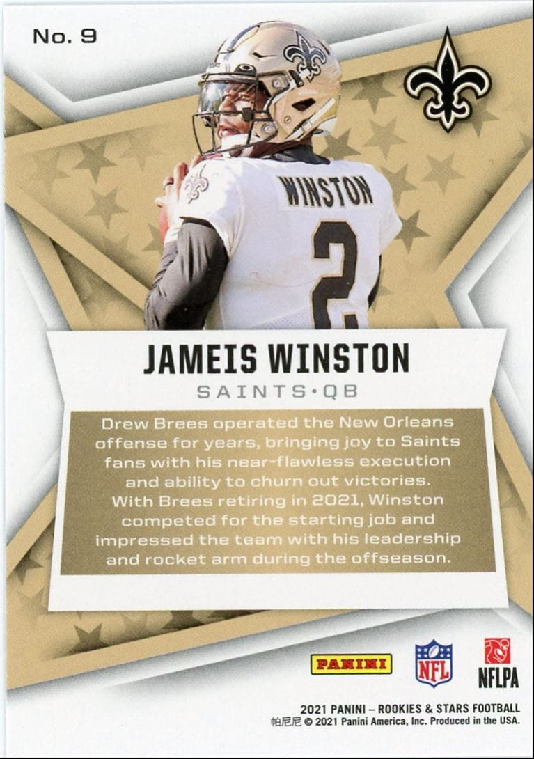 2021 Panini Rookies & Stars Jameis Winston New Orleans Saints #9