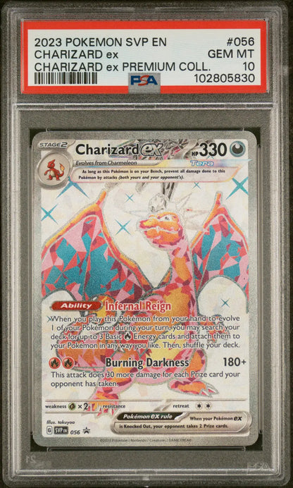 Graded Charizard ex Pokémon card from Charizard EX Premium Coll PSA 10 trading cards