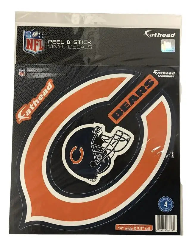 Chicago Bears Peel and Stick Wall Graphic for Dry Wall Decor 14’’ X 9.5