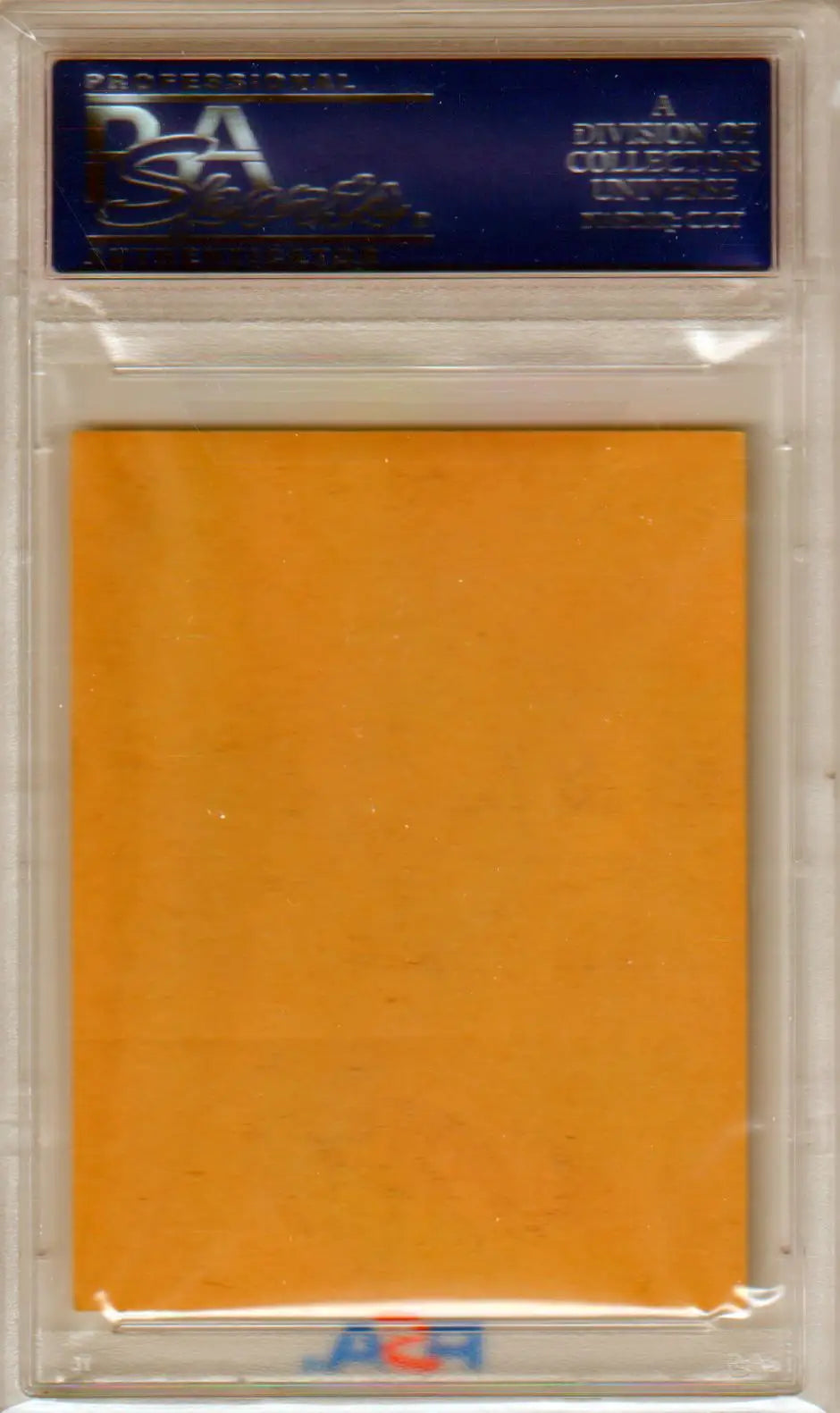 Orange card sleeve protector in a clear case for Chicago White Sox 1968-72 patches