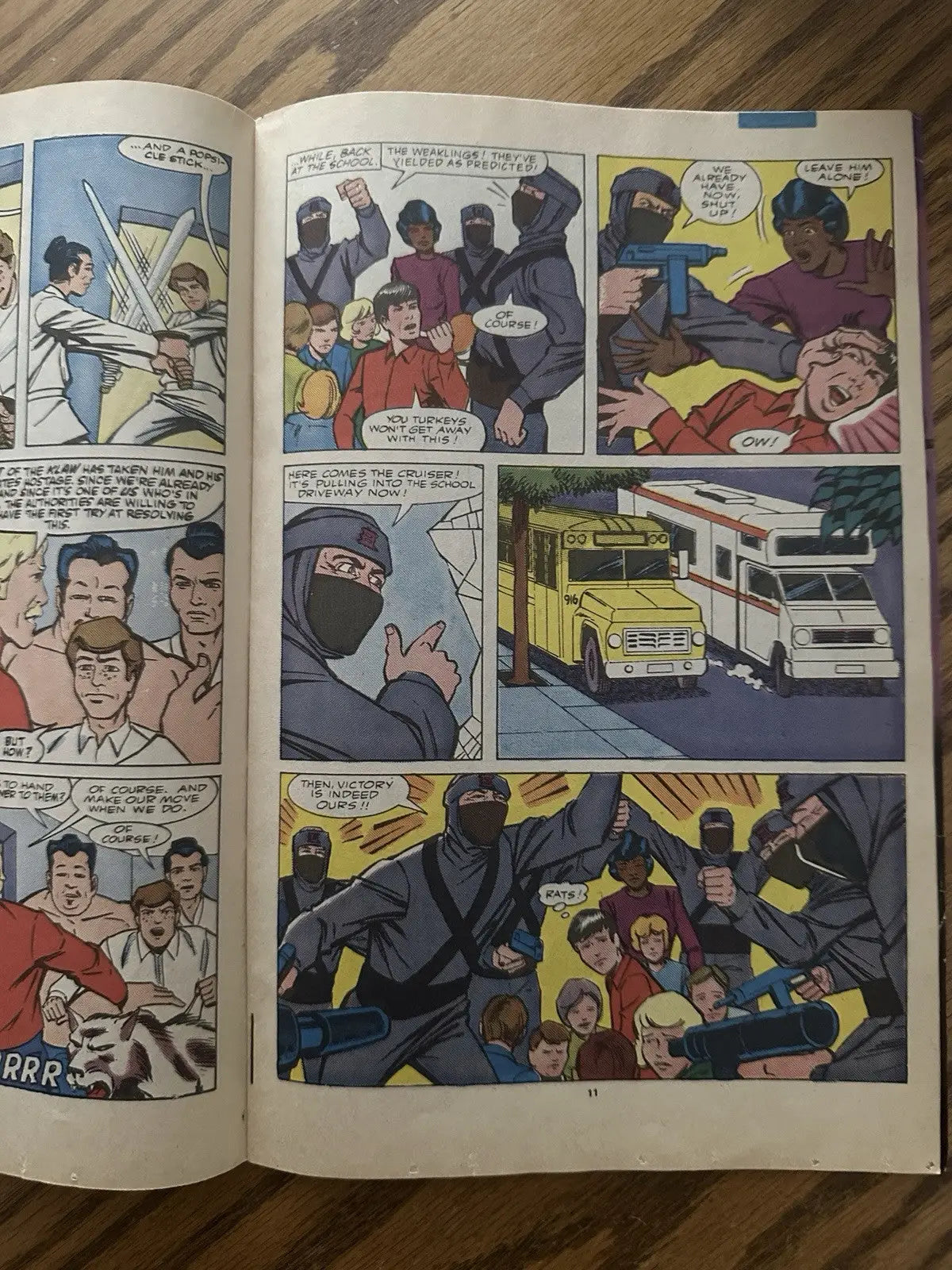 Comic book page from Chuck Norris #1 Karate Kommandos Marvel Star Comics 1987 Edition