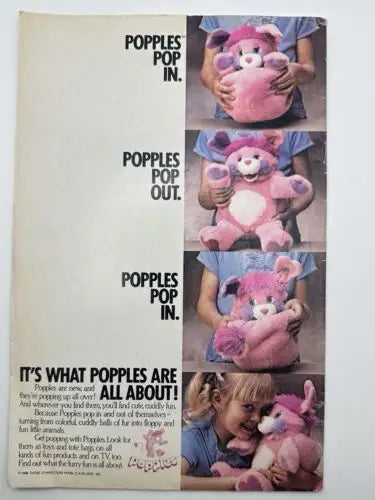 Popples toy advertisement in Chuck Norris #1 Karate Kommandos Marvel Star Comics 1987