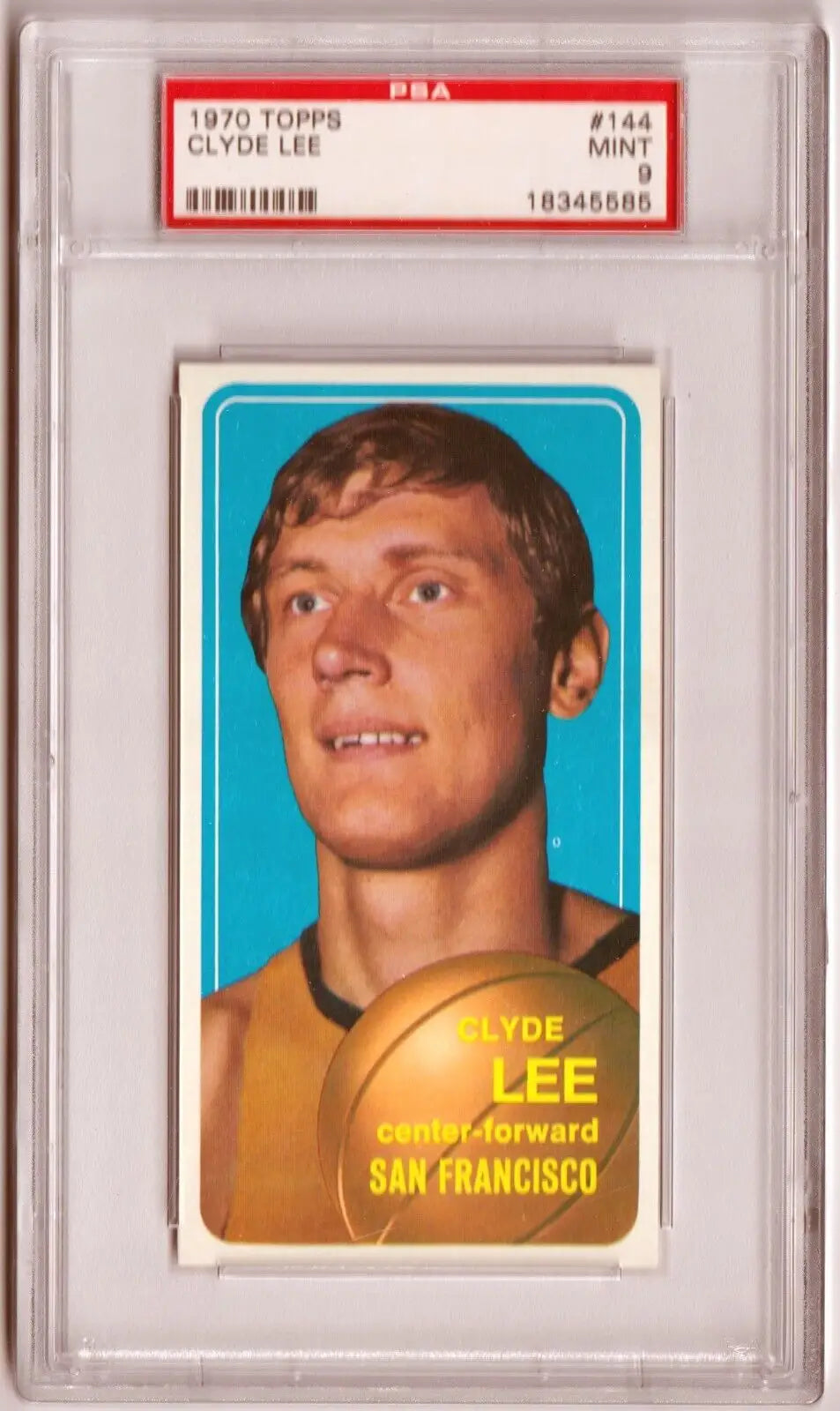 PSA-graded 1970 Topps basketball card of Clyde Lee in Warriors jersey from Columbia Hobby