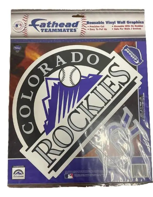 Colorado Rockies MLB team logo wall decal for dry wall decor in black and purple