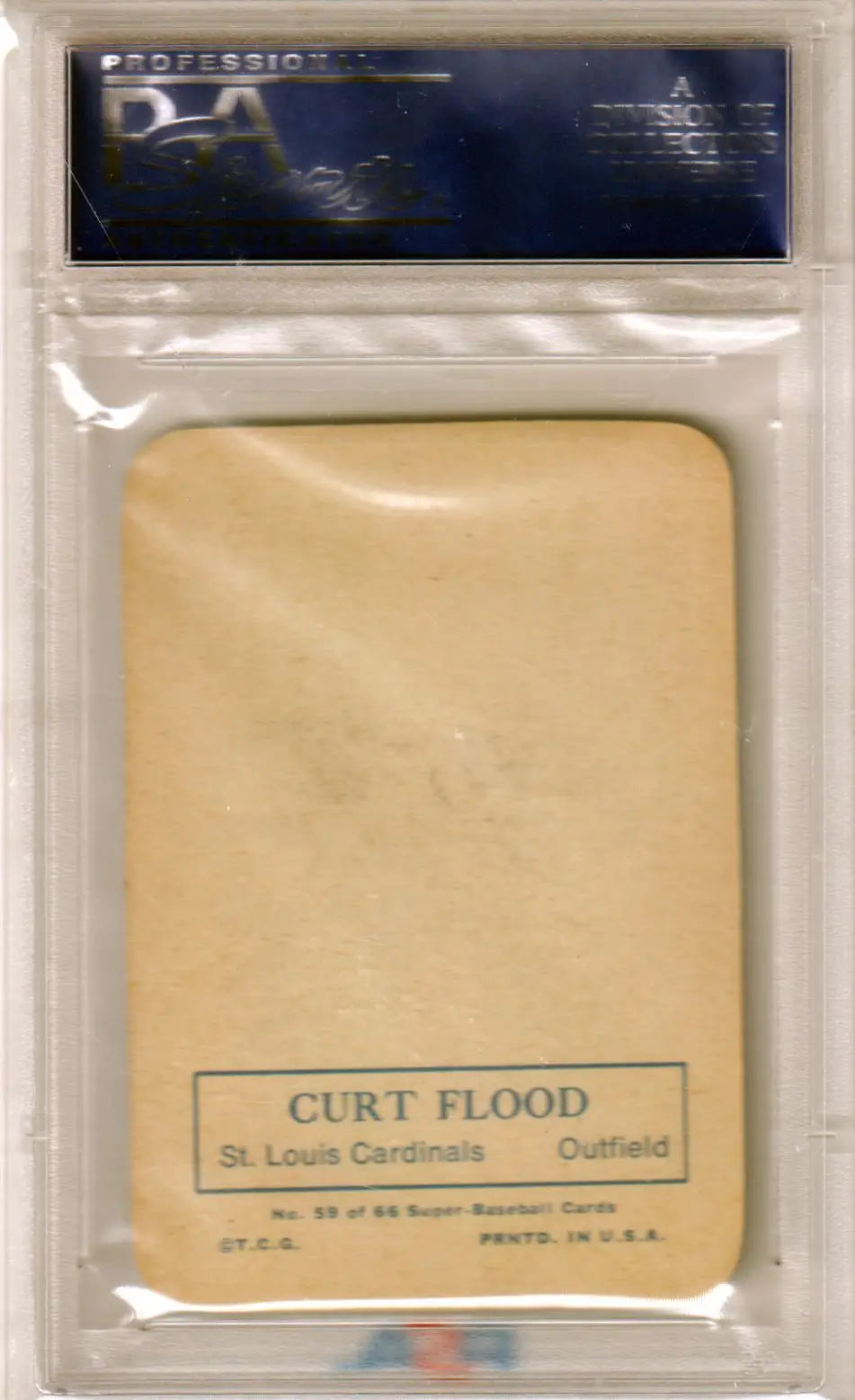 CURT FLOOD 1969 Topps Super #59 PSA 9 MINT in protective case by Columbia Hobby