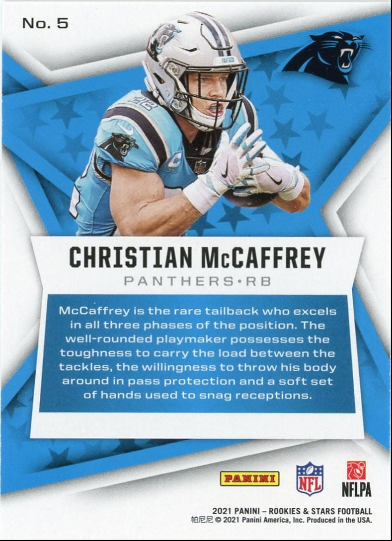 2021 Panini Rookies & Stars Christian McCaffrey Carolina Panthers #5