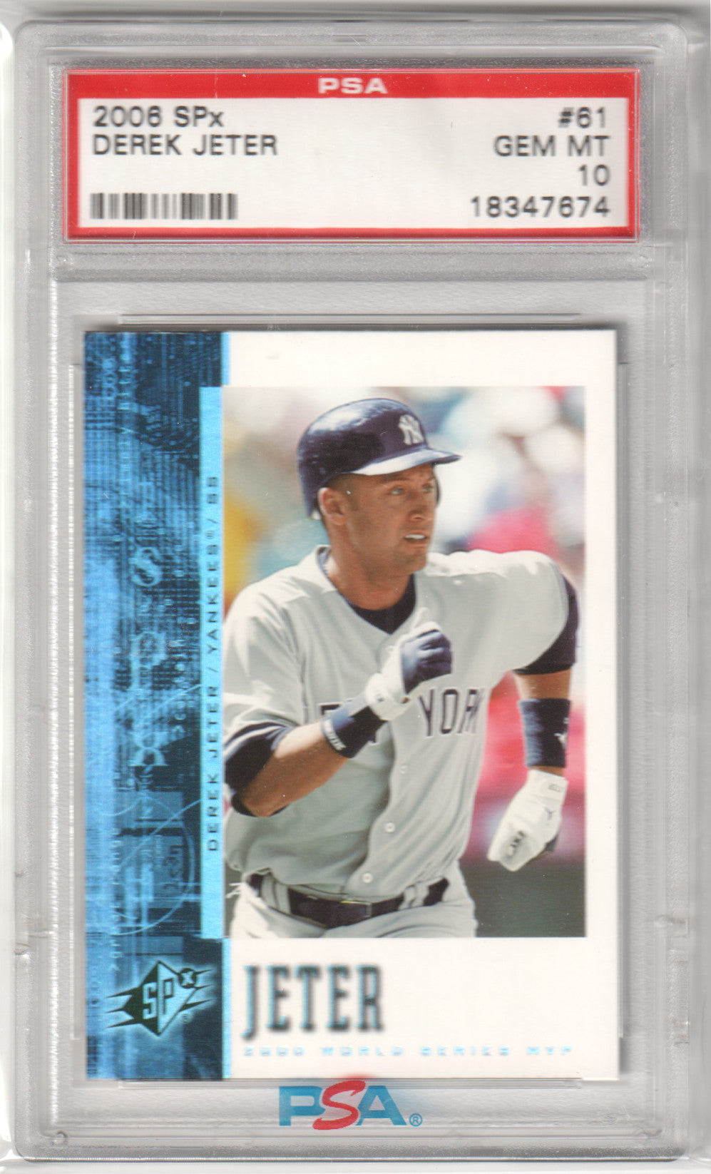 DEREK JETER 2006 Upper Deck SPX #61 PSA 10 GEM MINT - YANKEES