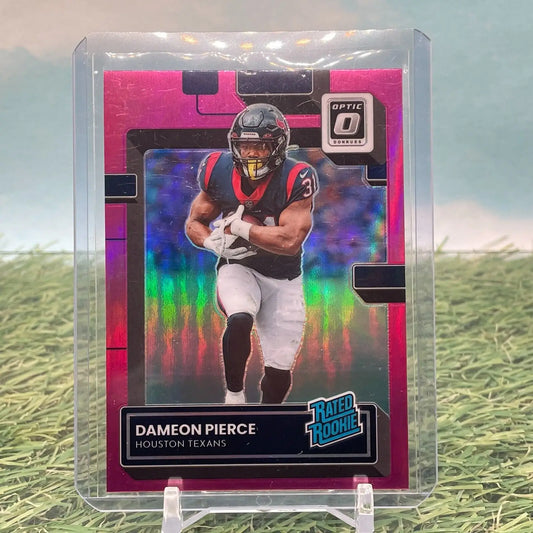 Dameon Pierce Rated Rookie Pink Prizm 2022 Panini Donruss Optic football card