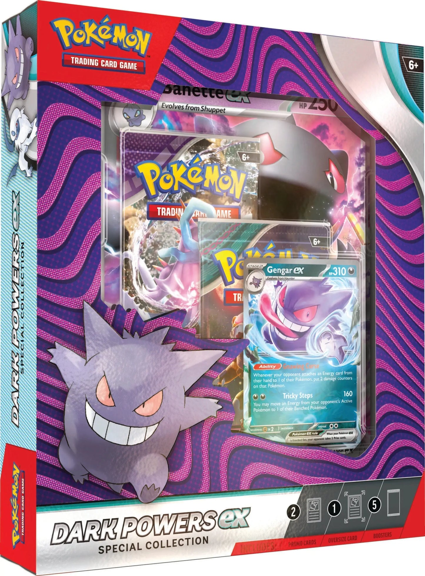 Dark Powers GX Special Collection box showcasing Gengar artwork and foil card featuring Pokémon TCG