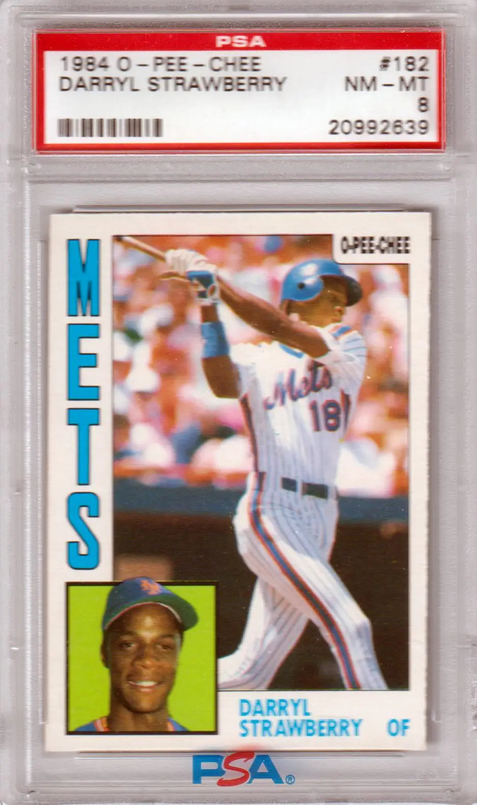 PSA-graded 1984 O-Pee-Chee Darryl Strawberry Rookie card for Columbia Hobby collection