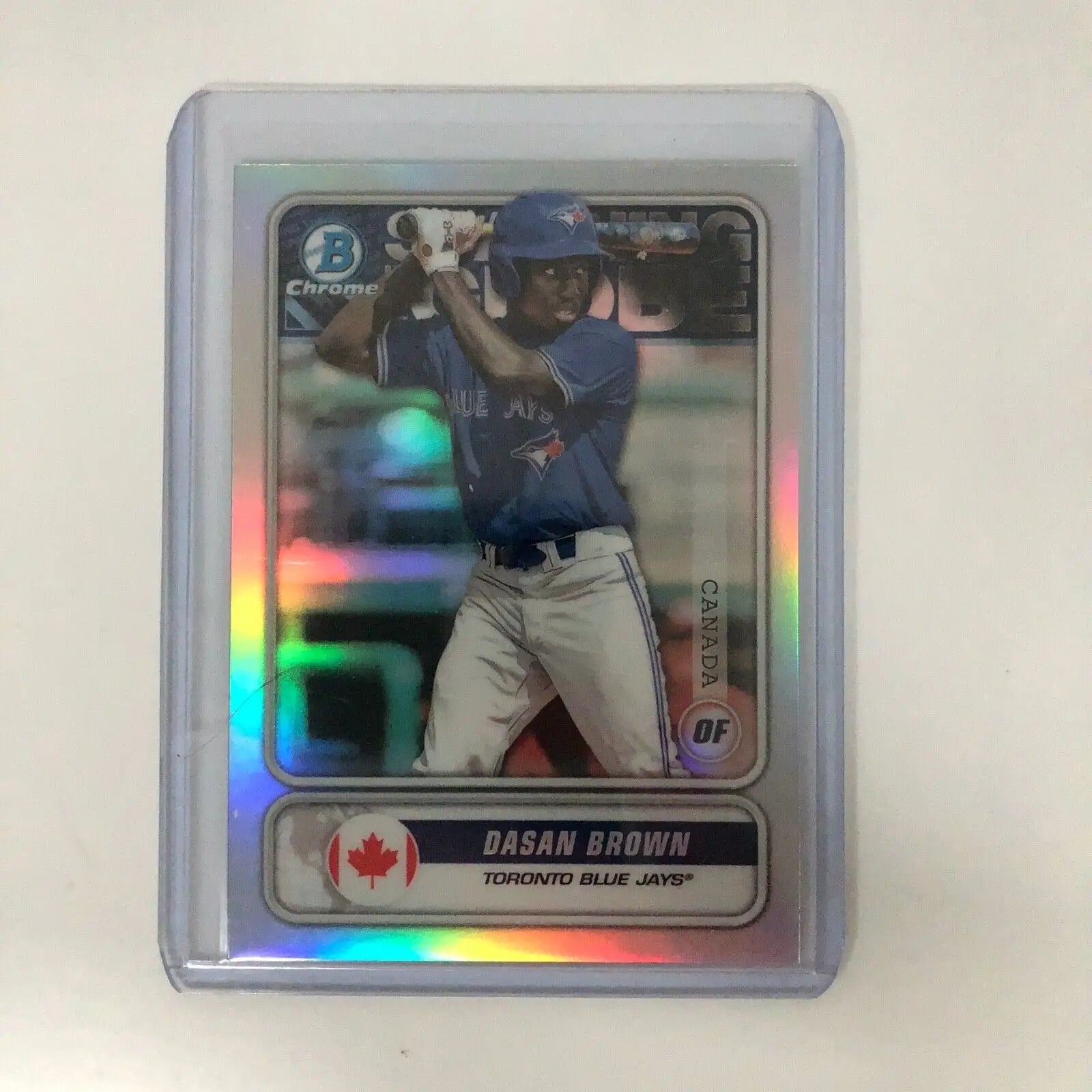 Dasan Brown 2020 Bowman Chrome baseball card for Toronto Blue Jays fans