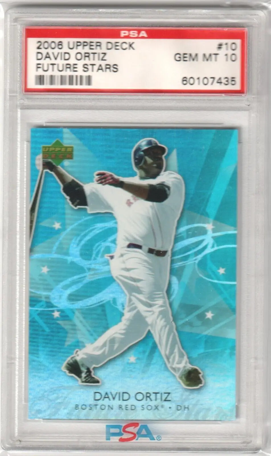 PSA-graded David Ortiz 2006 Upper Deck Future Stars baseball card, Red Sox, single cards