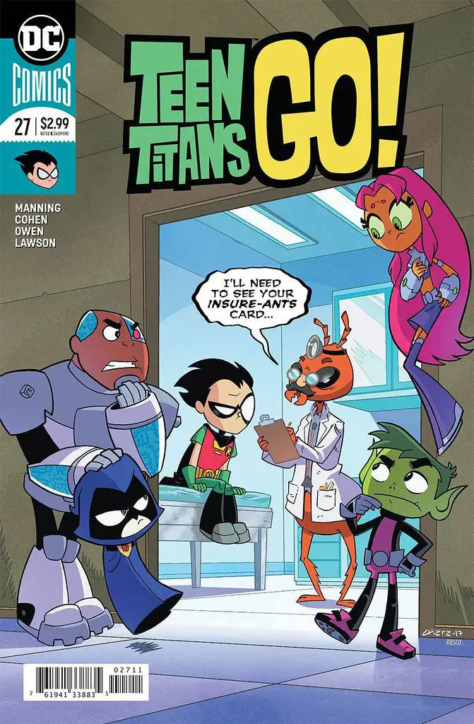 Teen Titans Go! #27 comic book cover featuring popular cartoon superhero characters