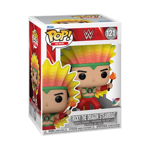 WWE Ricky The Dragon Steamboat Pop vinyl figure in vibrant wrestling attire