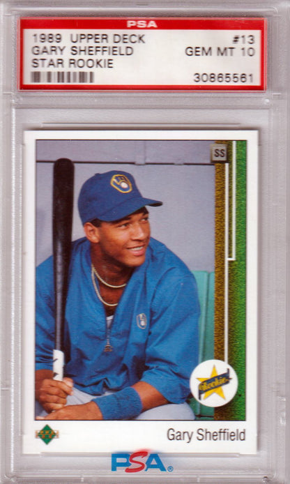 GARY SHEFFIELD 1989 Upper Deck #13 Star Rookie PSA 10 GEM MINT