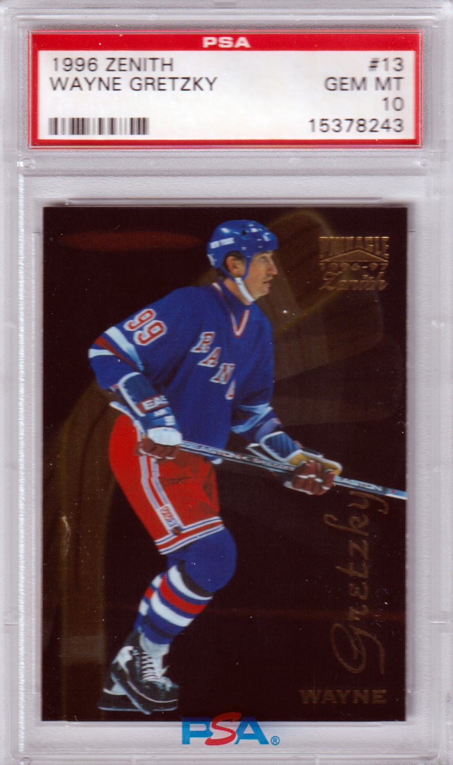 Wayne Gretzky 1996-97 Zenith #13 PSA 10 Gem Mint trading card from Columbia Hobby