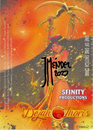 Colorful poster for Manoer 2020 by Sfinity Productions on Juan Mendez sketch card