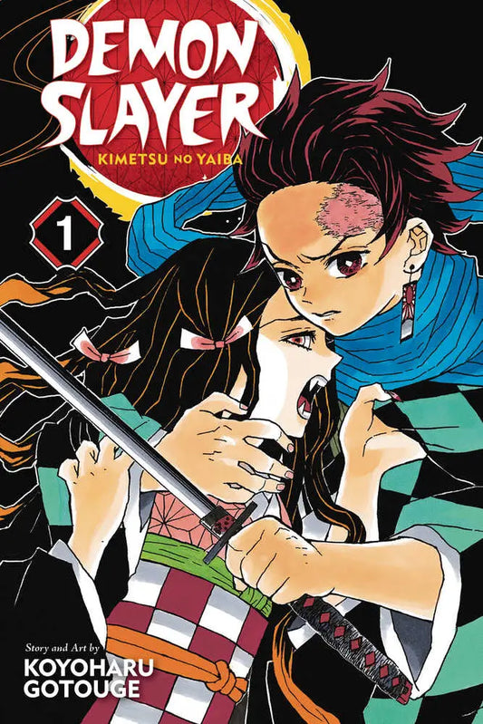 Cover art for Volume 1 of Demon Slayer Kimetsu no Yaiba by Koyoharu Gotouge