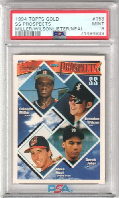 PSA-graded 1994 Topps Gold Derek Jeter Rookie card, single cards from Columbia Hobby