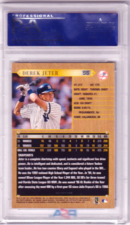 Derek Jeter 1997 Topps Gallery #161 PSA 10 in protective case from Columbia Hobby