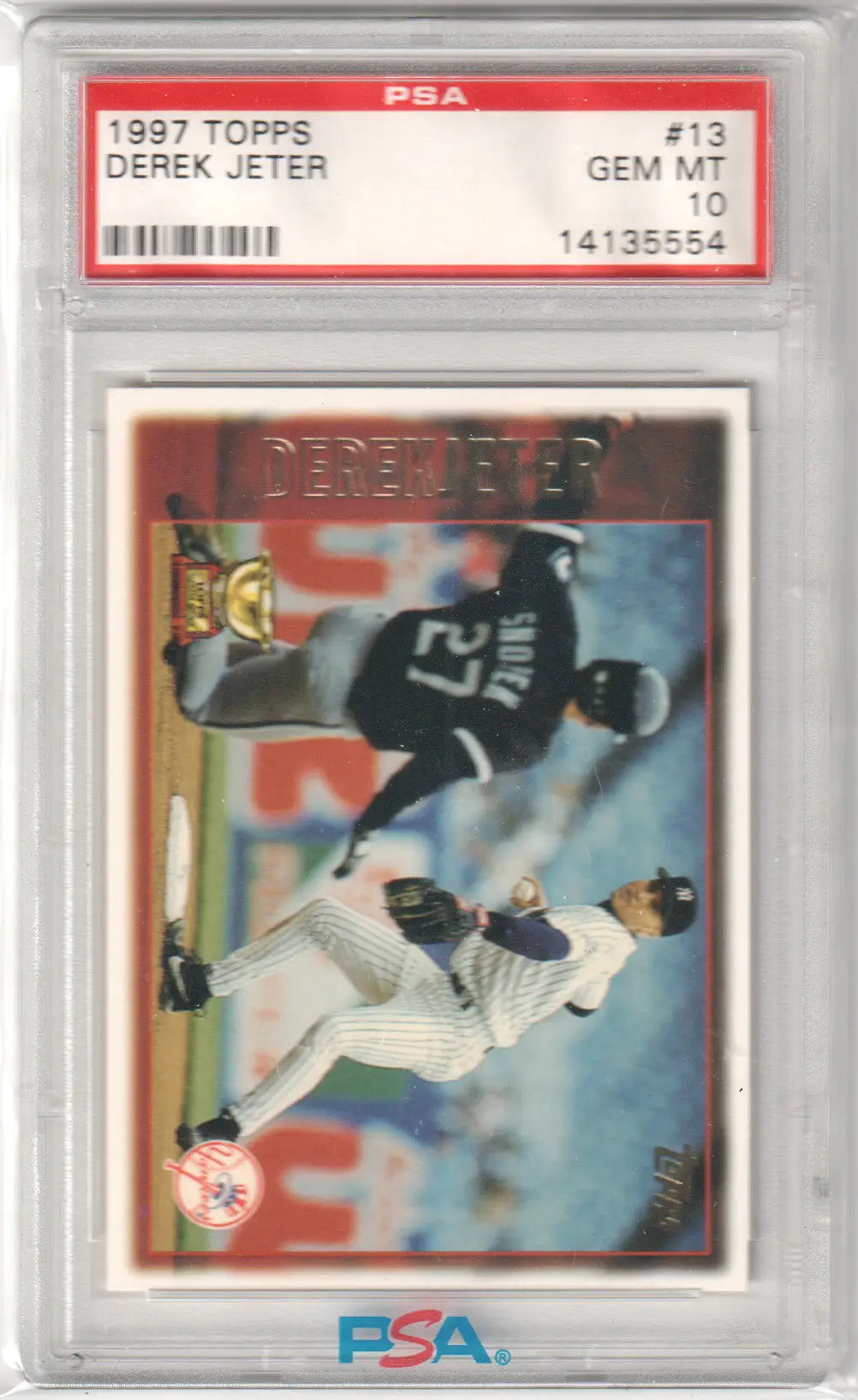 Derek Jeter 1997 Topps Star Rookie #13 PSA 10 GEM MINT Yankees card from Columbia Hobby