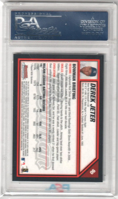 Derek Jeter 2007 Bowman Chrome #90 PSA 10 GEM MINT single card in protective holder