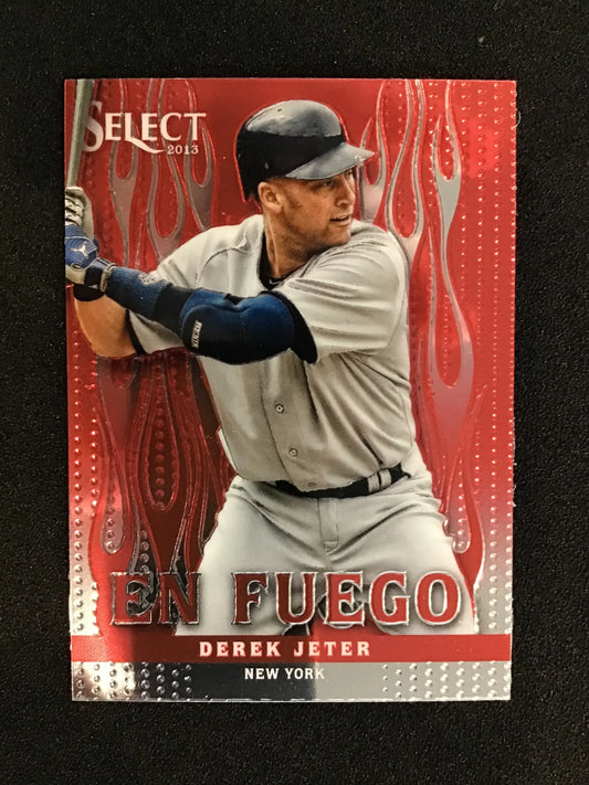 Derek Jeter 2013 Panini Select En Fuego card in batting stance from Columbia Hobby