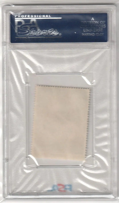 Clear plastic protective card holder with blank insert for DICK SISLER 1949 single cards