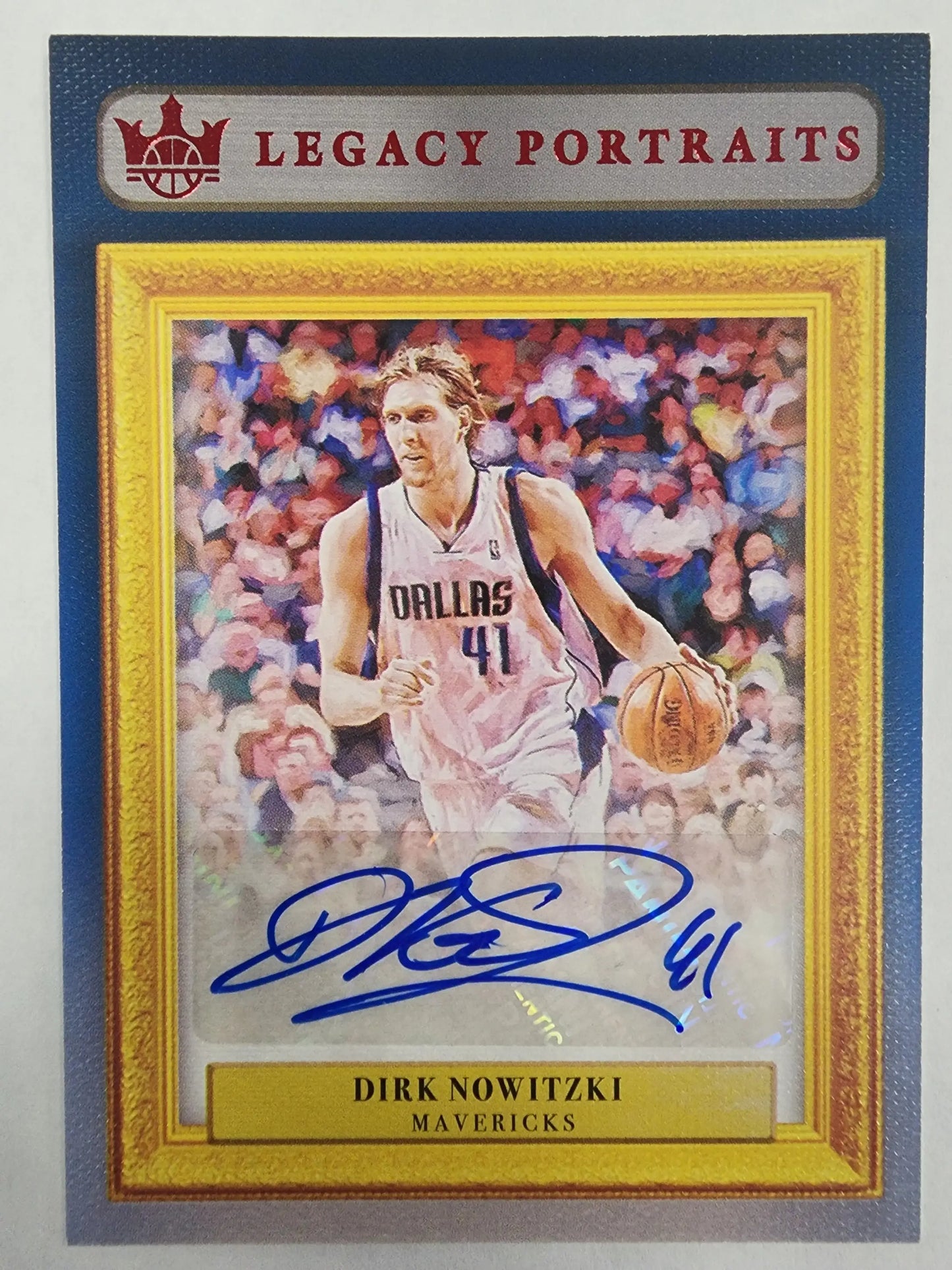 Signed Dirk Nowitzki 2021 Court Kings Legacy Portraits Auto basketball trading card