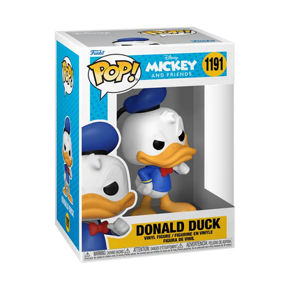 Funko Pop Donald Duck vinyl figure in classic blue sailor outfit from Disney Mickey