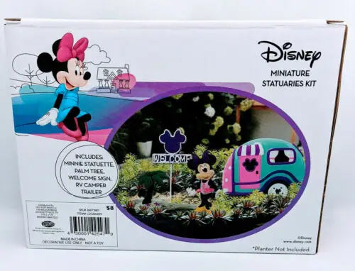 Disney Minnie Mouse 4 Piece Miniature Fairy Garden Camper Statuaries Kit ID 34193