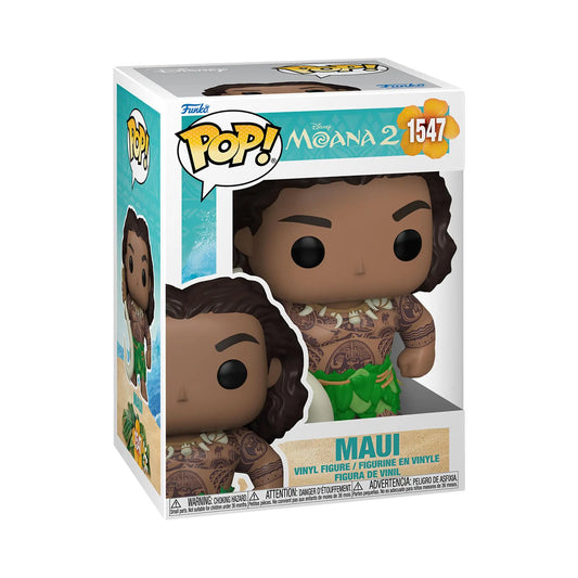 Funko Pop vinyl figure of Maui from Disney Moana in retail packaging for collectors