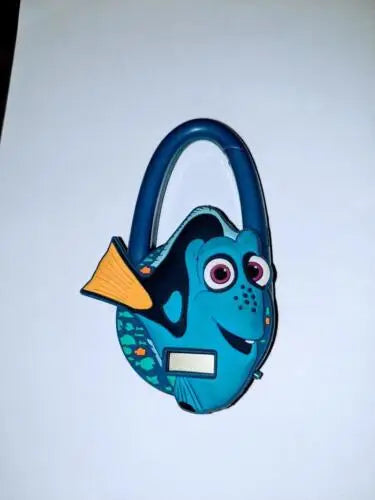 Blue Dory-shaped padlock for Disney Pixar Finding Nemo Dory Carabiner Digital Watch