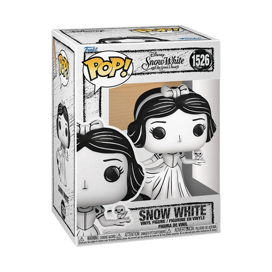 Black and white Snow White Funko Pop vinyl figure #1526 for collectors and trading cards