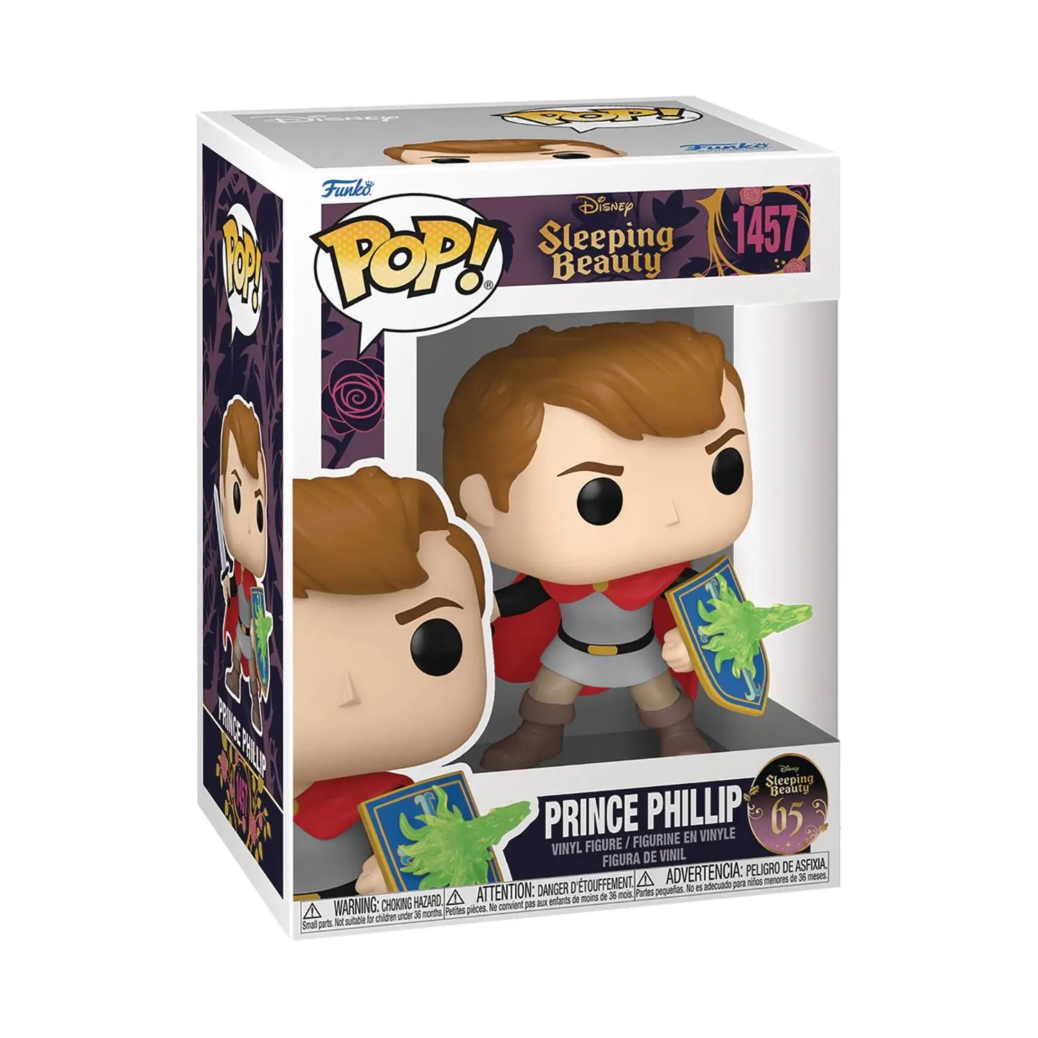 Funko Pop! Vinyl figure of Prince Phillip from Sleeping Beauty with a shield