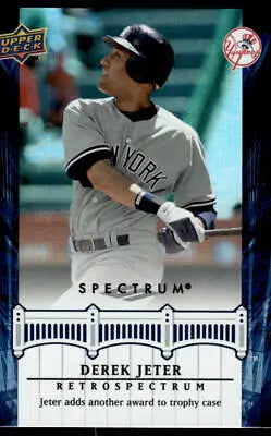 Derek Jeter DJ24 baseball card in gray road uniform batting stance