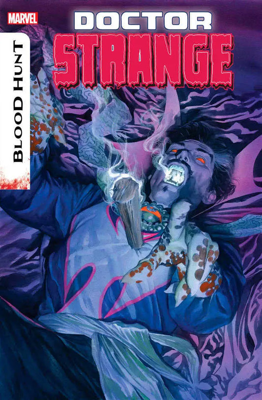 Marvel Doctor Strange #17 cover featuring mystical magic, a Blood Hunt tie-in theme