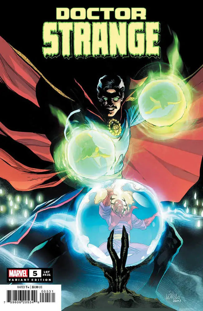 Doctor Strange #5 Leinil Yu Variant cover with mystical orbs and red cape for trading cards