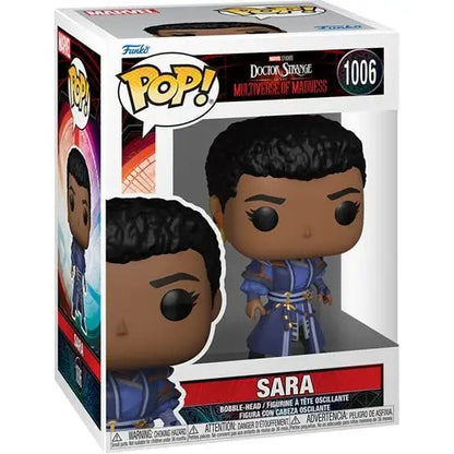 Funko Pop Sara figure in blue robes from Doctor Strange Multiverse of Madness