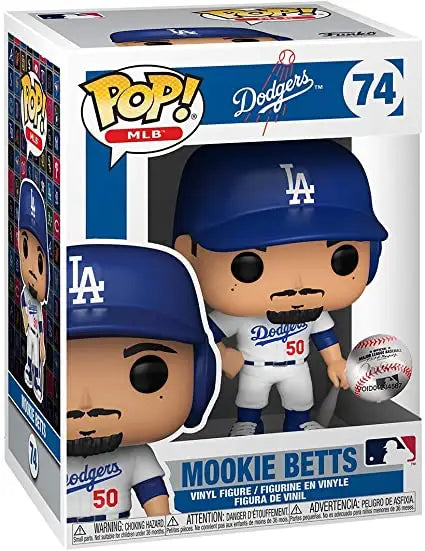 Mookie Betts Funko Pop vinyl figure of Los Angeles Dodgers player in uniform #50